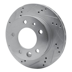 Dodge Sprinter 2500 Brake Rotor (1) - Front Left - R1 Concepts - Drilled & Slotted - Silver - `02-`06